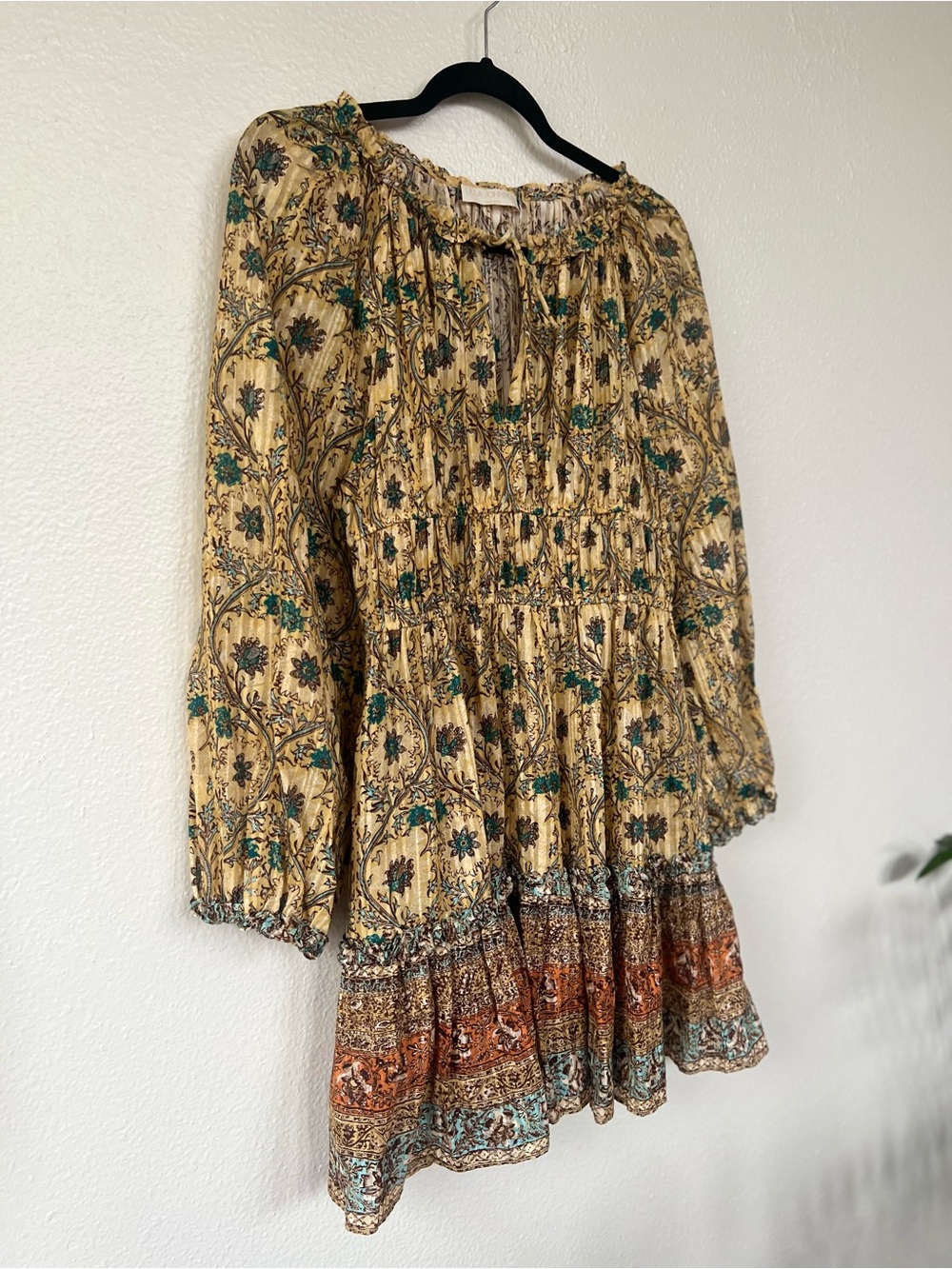 Ulla Johnson Val Boho Gathered Floral Dress - Picture 2 of 5